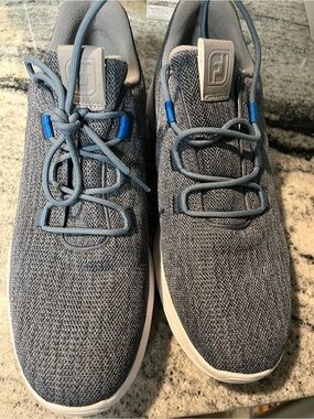 FootJoy Men’s Blue-Gray Knit Athletic Golf Shoes 12M